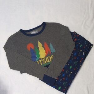 Eddie Bauer Gray and Blue Kids Pajama Set
